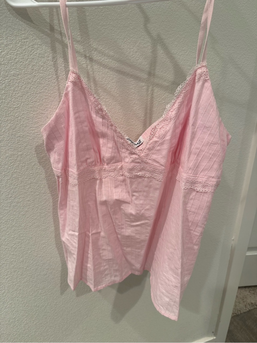 Princess Polly Lace-Trim Pink Camisole Tank Top